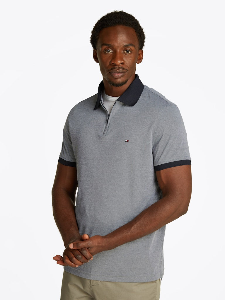 Oxford Zip Polo Desert sky