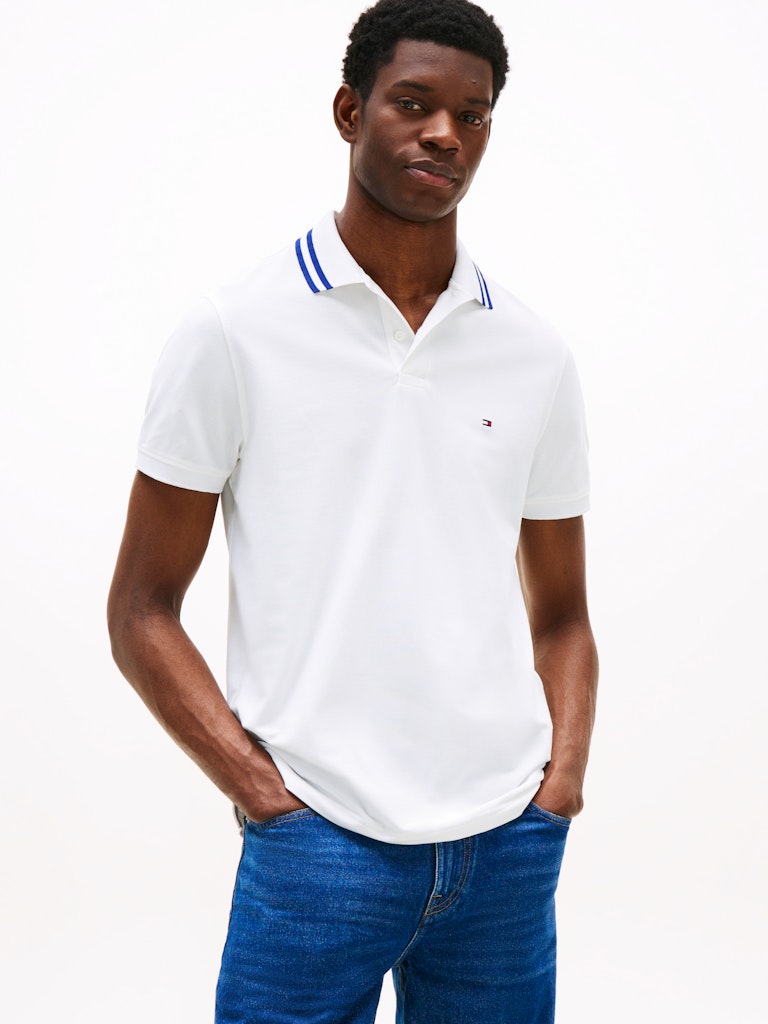Pique White Tipped Polo
