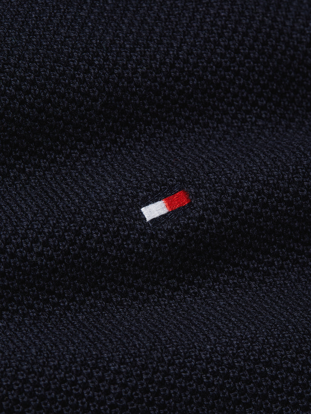 Navy crew neck knitted jumper