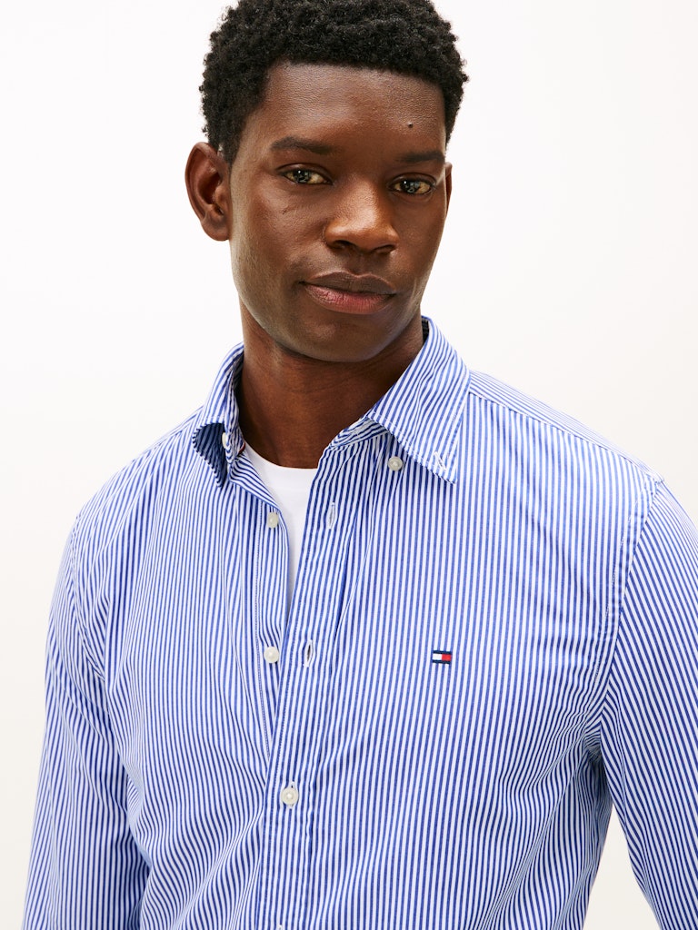 Tommy Hilfiger Core Flex Poplin Classic Stripe Shirt