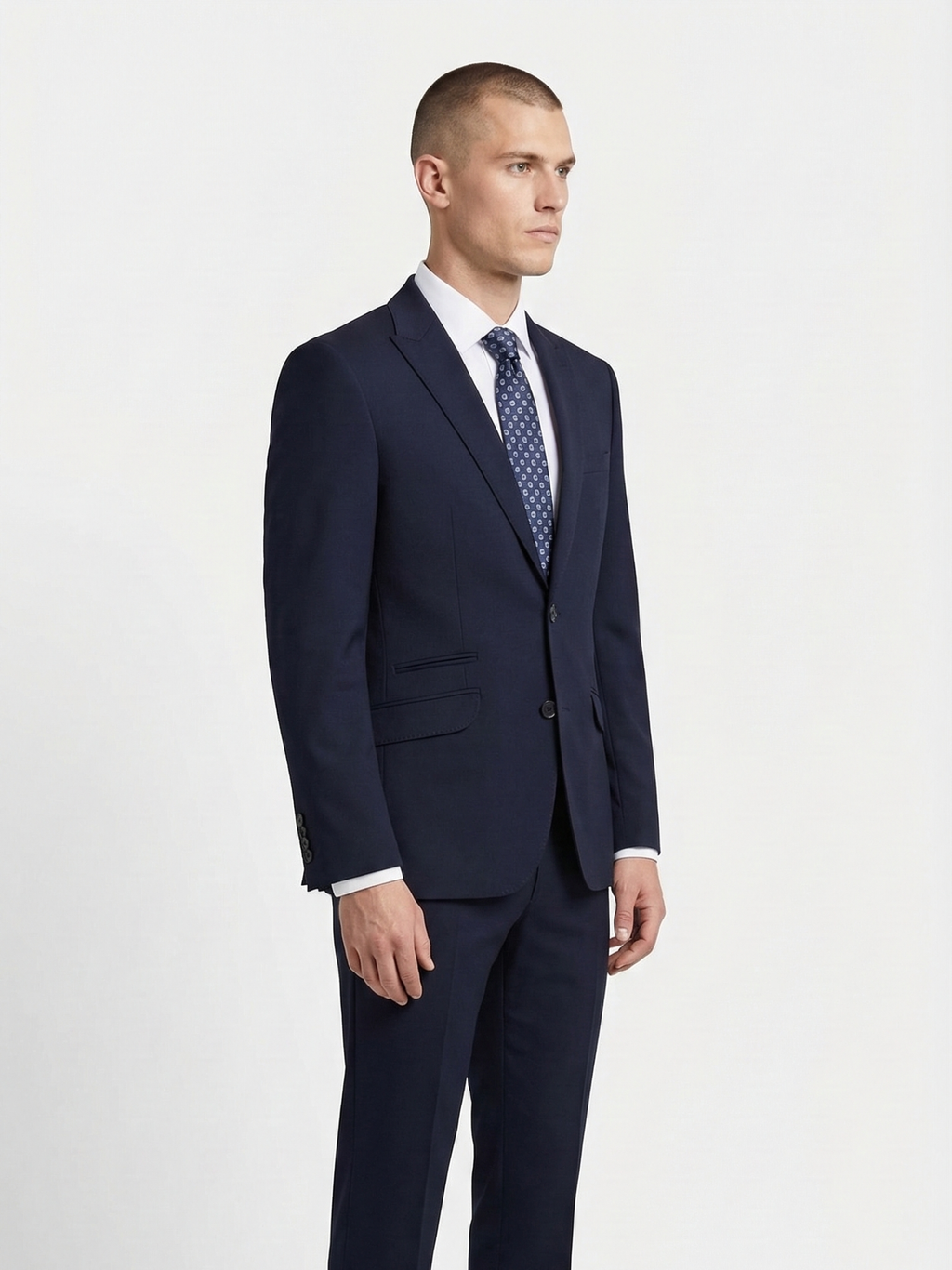 Jasper Navy Tapered Fit Suit Jacket