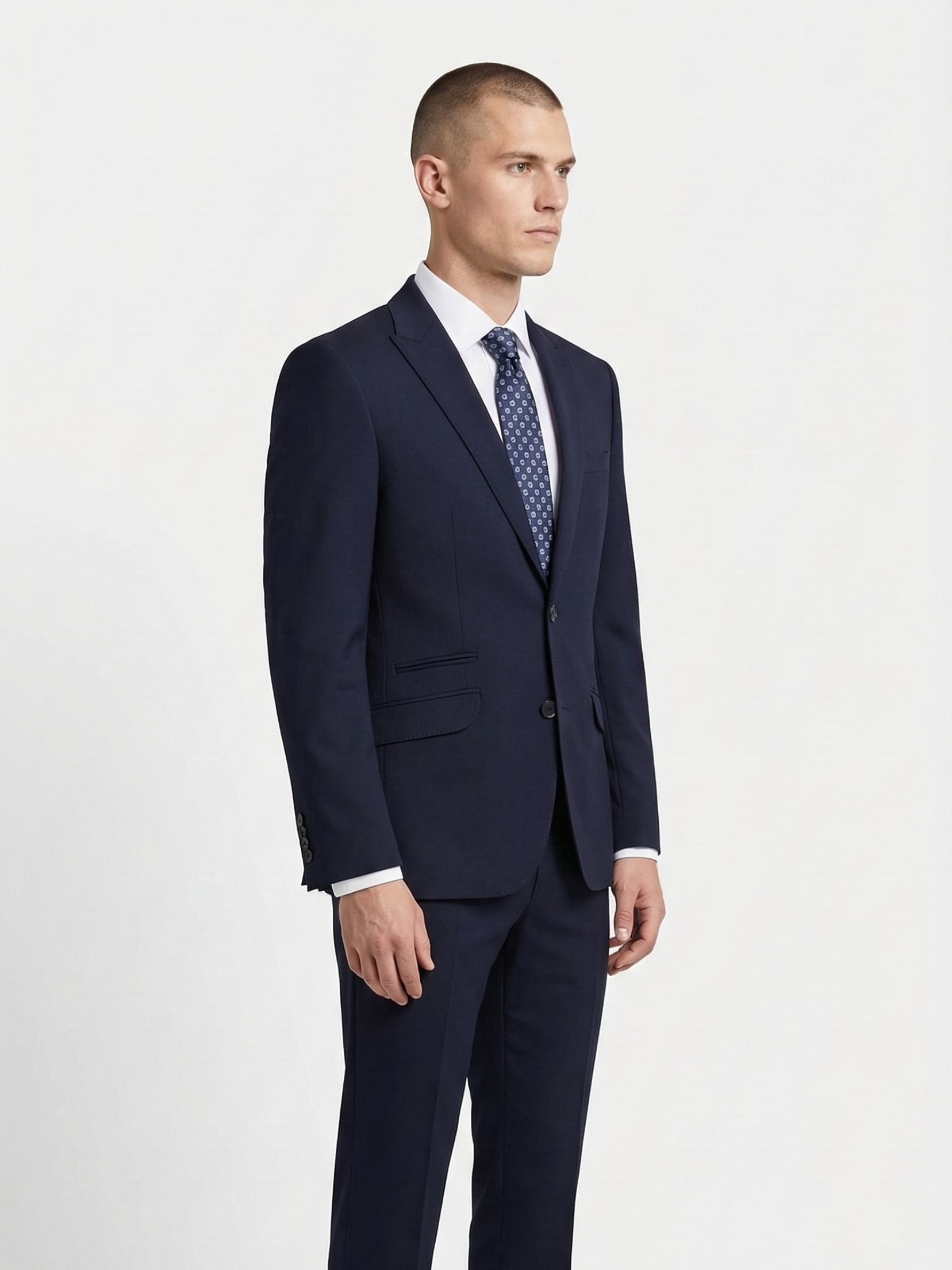 Jasper Navy Tapered Fit Suit Jacket