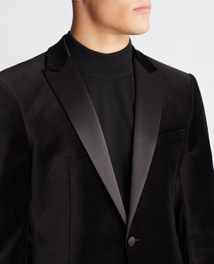 Black velvet suit