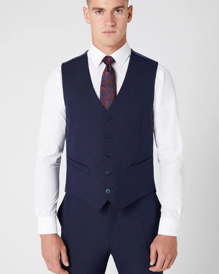 Navy luca waistcoat