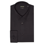 Black slim fit formal shirt