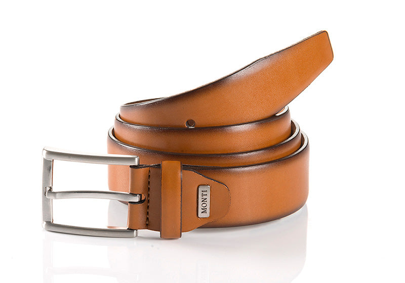 Monti Leather London Belt Light Cognac