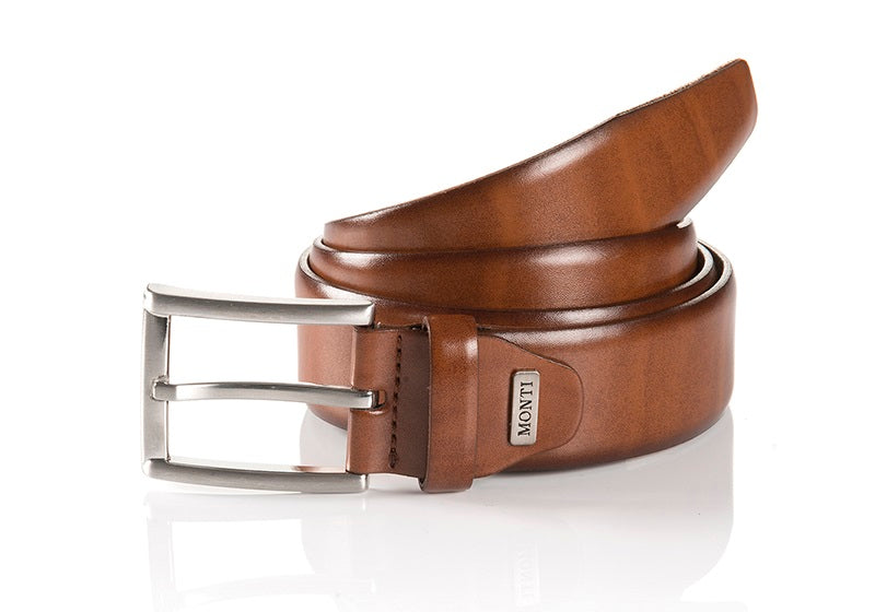 Monti Leather London Belt Cognac