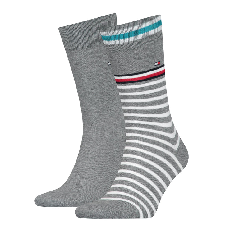 Tommy Hilfiger 2-Pack College Stripe Socks Grey