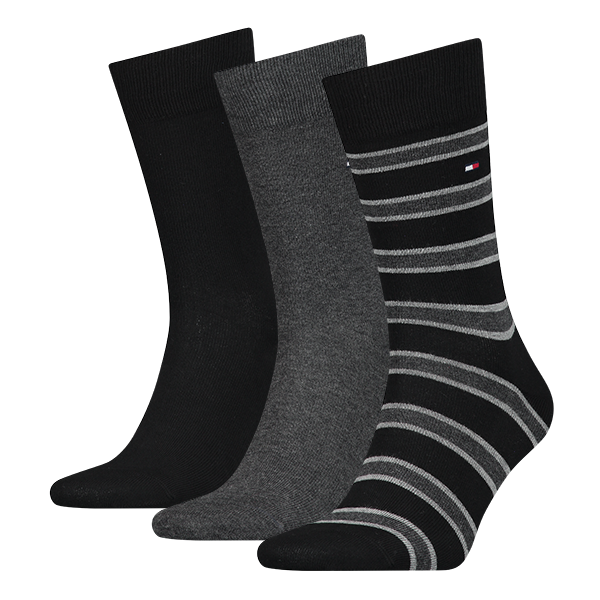 Tommy Hilfiger 3-Pack Cotton Socks Black Mix