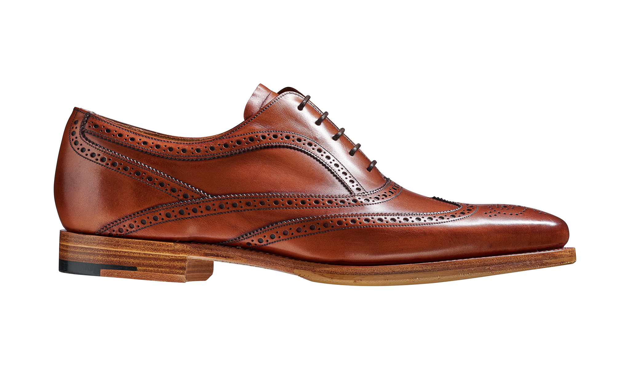 Antique Rosewood Calf Oxford Brogue Shoe