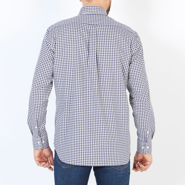 Blue Gingham shirt in cotton