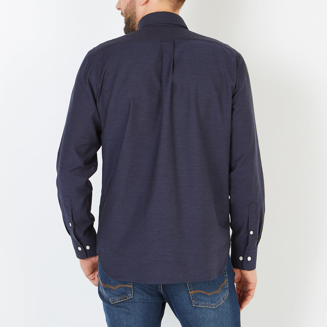 Dark blue shirt in cotton pique