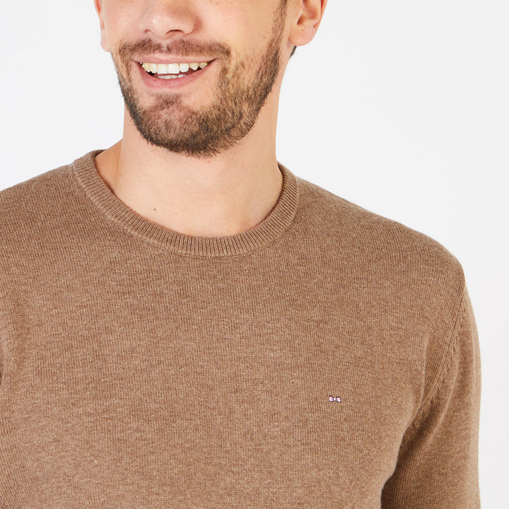 Plain knit crew neck jumper Fossile