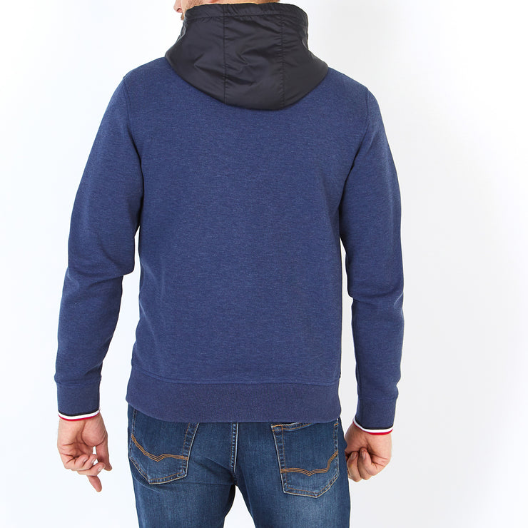 Blue Marine Plain hooded zip sweatshirt
