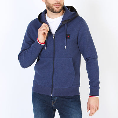 Blue Marine Plain hooded zip sweatshirt