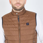 Brown sleeveless puffa jacket Gilet