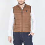 Brown sleeveless puffa jacket Gilet
