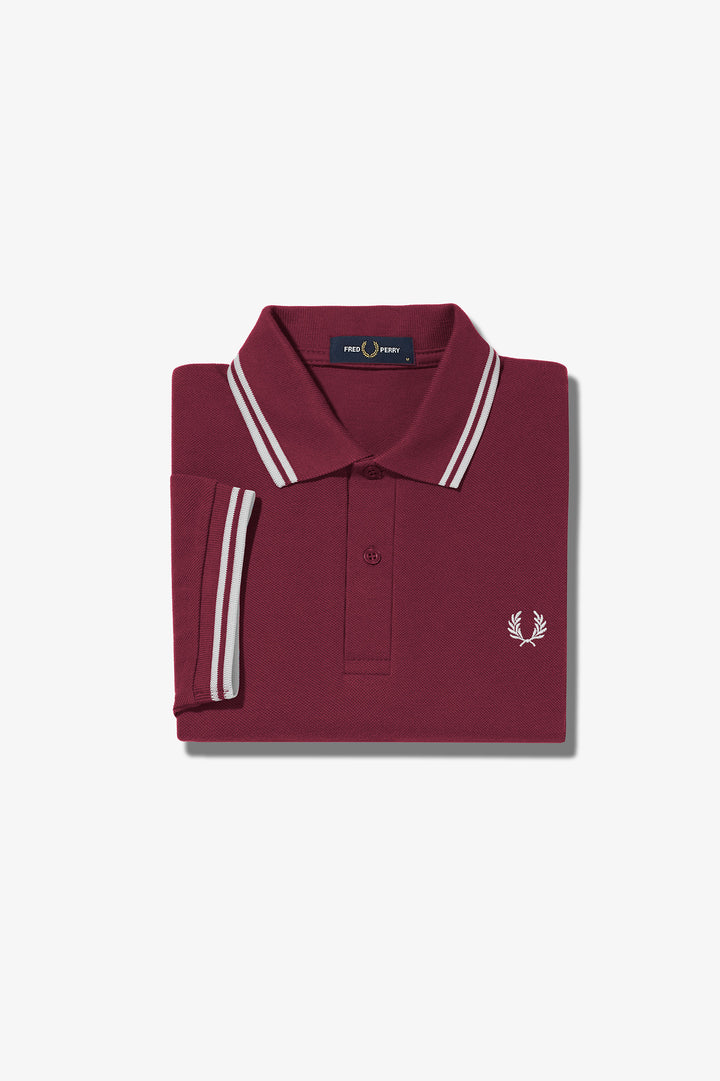 Burgundy short sleeve polo shirt