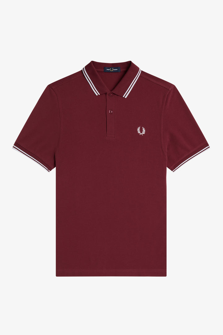 Burgundy short sleeve polo shirt