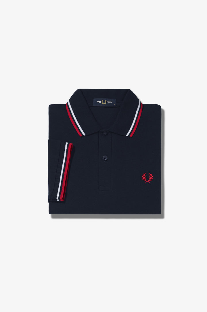 Navy twin tipped Polo Shirt