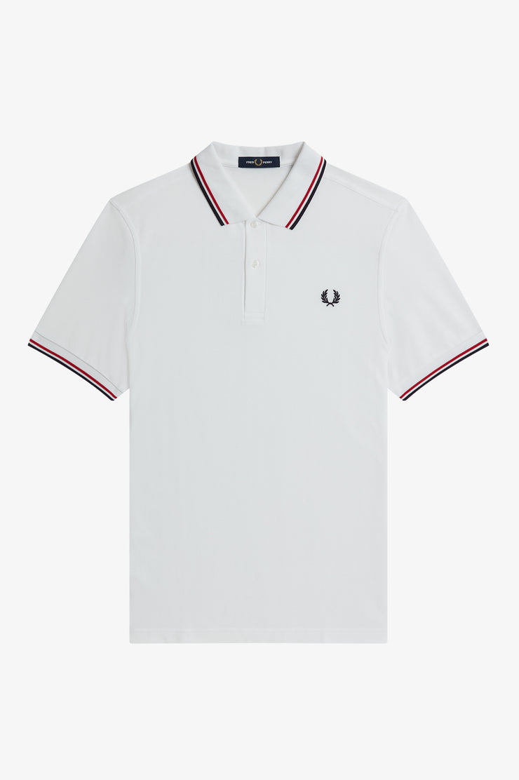 The Twin Tipped Fred Perry Polo Shirt White