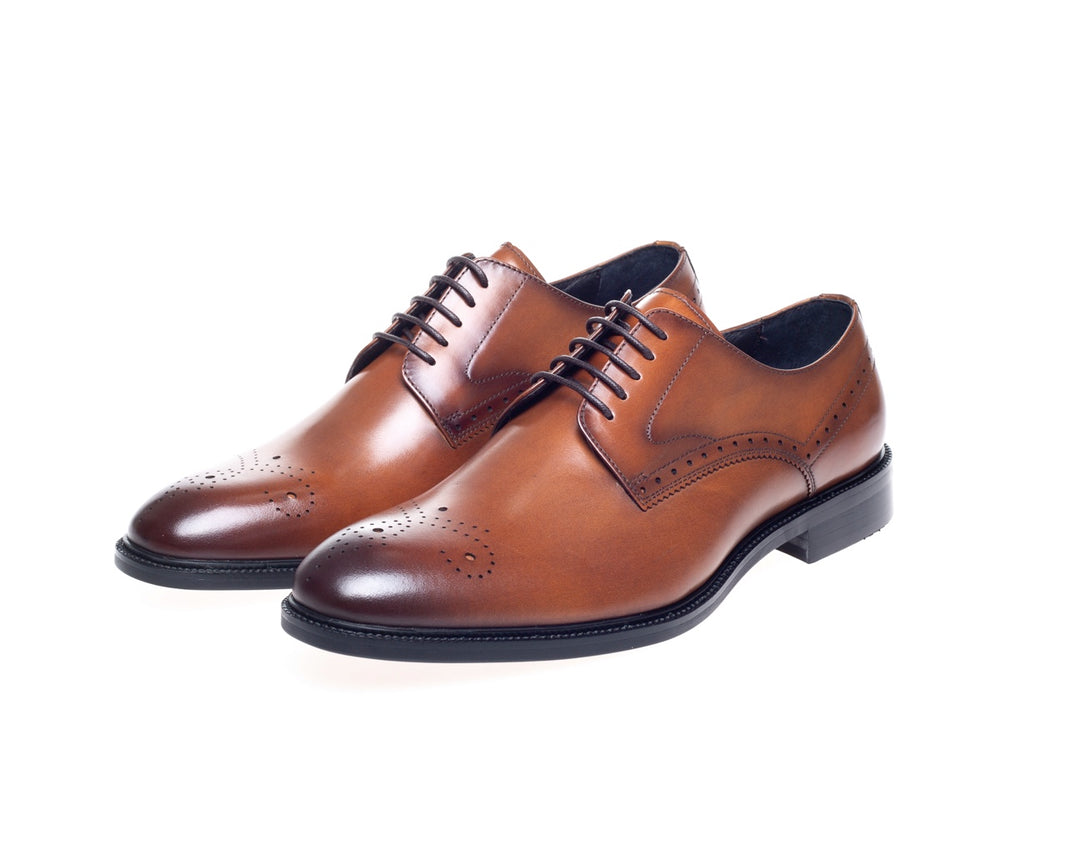 John White Pembroke Tan Derby Shoes