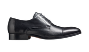 Barker Southwold Black Calf / Deerskin Toe Cap Derby Shoe