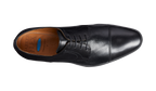 Barker Southwold Black Calf / Deerskin Toe Cap Derby Shoe