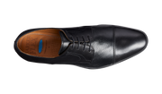 Barker Southwold Black Calf / Deerskin Toe Cap Derby Shoe