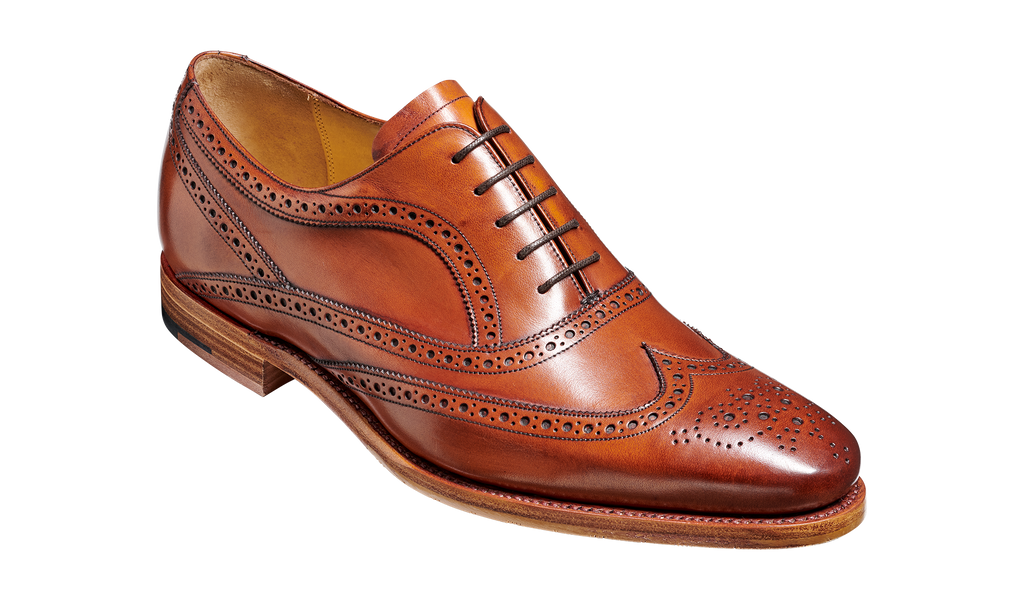 Antique Rosewood Calf Oxford Brogue Shoe