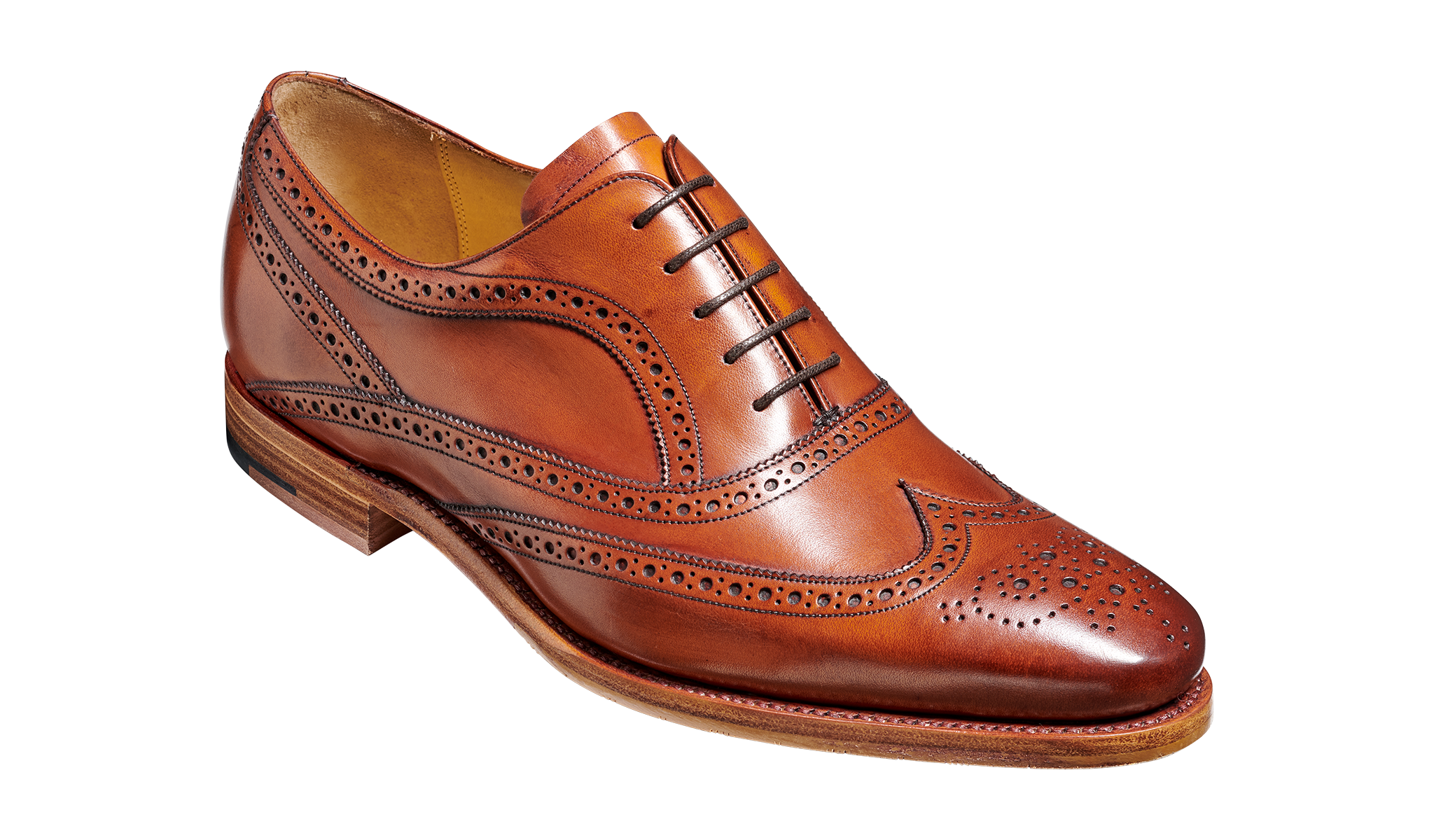 Antique Rosewood Calf Oxford Brogue Shoe