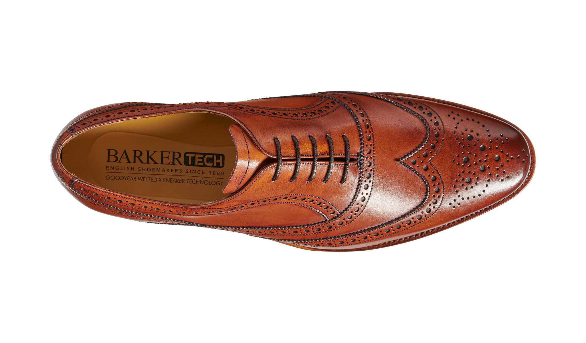 Antique Rosewood Calf Oxford Brogue Shoe